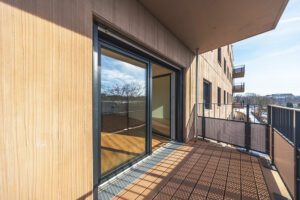 View of the balcony of the BUWOG new-build project in Berlin 