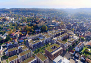 Die Planung für das Stadtquartier am Fuße der Basilika. Visualisierung: BUWOG