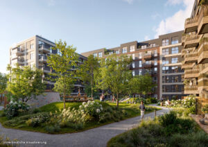 Beispiel für nachhaltigen Wohnraum: Aktuell im Bau ist BUWOG SET 44. Visualisierung: BUWOG